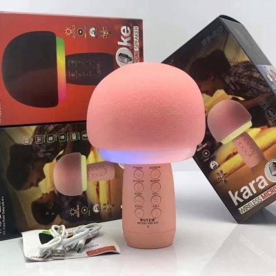 China Wireless Charger For Mobile Phone Wster Ws-910 Karaoke Microphones Mini Handheld Microphone With Wireless Speaker For Party Kid for sale