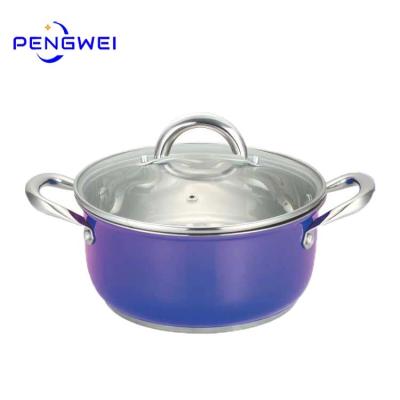 China Sustainable Heat Resistant Painting Dessini Cookare Set With Glass Lid for sale