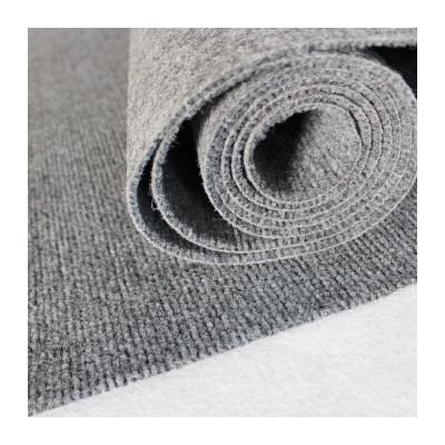 China Polyester Washable Blanket Rib Striped Rug Roll Gray Color for sale