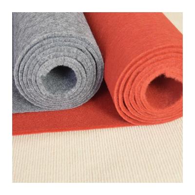 China Factory Washable Direct Hotel Used Carpet Runner For Hallway Non Woven / Polyester Velvet Needle Punched Carpet Red Gray for sale