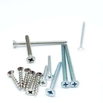 China Flatbed 304 / 316 / 410 Stainless Seel Countersunk CSK Flat Head SS Tapping Screws for sale