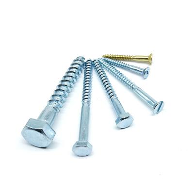 China Din571 Fasteners Flat Hexagon Head Wood Screws Loose Trainer Screw For Woodwork for sale