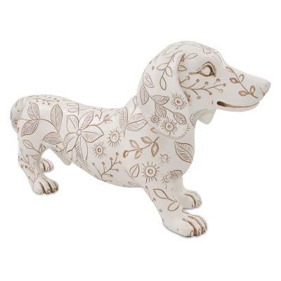 China China Hot Selling Resin Dog Open Statue Sculpture For Home Decoration Gift For Dog Loving Friends for sale