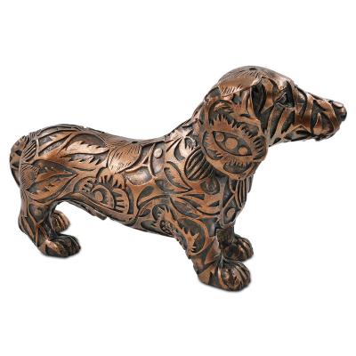 China China wholesale high quality craft animal gold resin sculpture bronze dog statue sculpture for sale