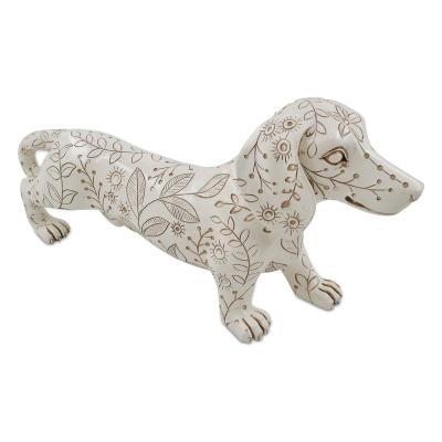 China High Quality China Resin Car Decor Resin Animal Statue Dog Home Craft Dog for sale