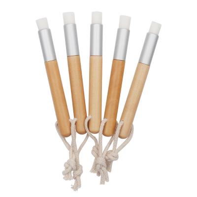 China Popular Custom Bamboo Eyelash Extension Brush Makeup Shampoo Wash Handle OEM Logo Wash Cleaning Brushes for sale