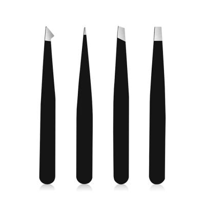 China New Selling Stainless Steel Beauty Black Eyebrows Eyebrow Tweezers Cutters Tweezers Makeup Tools for sale