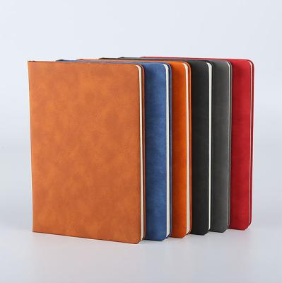 China Hot Selling Hardcover Book Notebooks Printed Logo For Students PU Leather Notebook A6 Stationary Notebook for sale