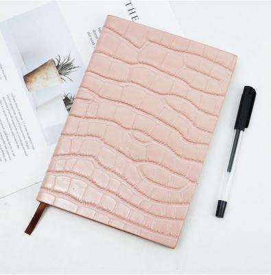 China Customized Mini Printed Notebook Leather Cover Office Notebook Cover Designs Velvet Leather Diary Notebook Cover for sale