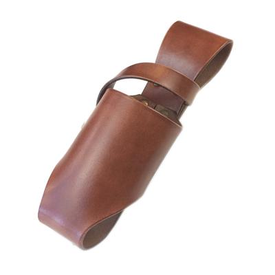 China Sustainable Classic Leather Gift Wine / Drinks Holder With Belt Personalized Beer Holster for sale