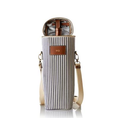 China Wholesale Wine Packaging Personalized Insulated Wine Tote Carrier Wine Bottle Cooler Bag For Travel Picnic for sale