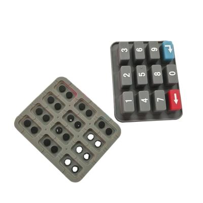 China Durable Custom Silicon Rubber Button, Rubber Push Button, Conductive Rubber Buttons for sale