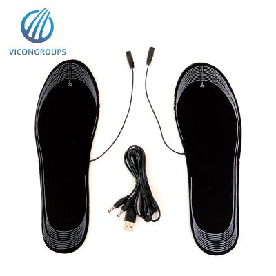 China Soft Comfortable Heating Custom Heated Shoe Insoles 5V USB To DC Heated Insoles For Shoes for sale