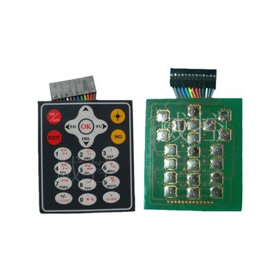 China Home Appliance PCB Membrane Switch Keypad With Metal Embossed Dome With LED Membrane Switch Keypad for sale