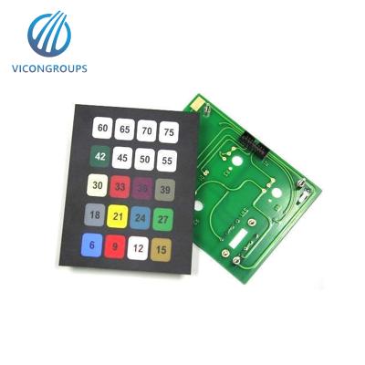 China LED Backlight Thin Film Reusable Keypad Keyboard PCB Membrane Switch for sale