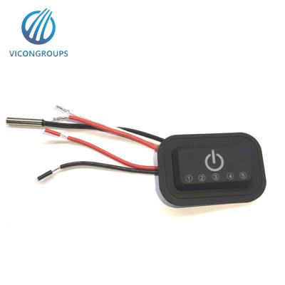 China Durable DC 12v Temperature Control Thermostat Switch Silicone Button Temperature Control Switch for sale