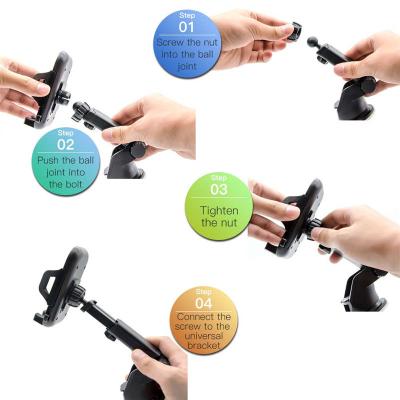 China Adjustable a new generation of car accessories, telescopic long rod dashboard mobile phone seat mobile phone seat for sale