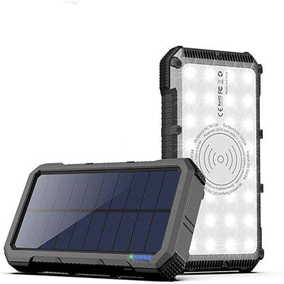 China 26800mAh Large Capacity Solar Power LED Flashlight Outdoor Camping Light Charger Mobile Phone Charger Suitable for sale