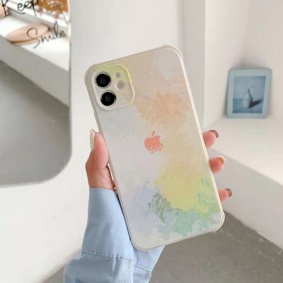 China Gradient shockproof smoldering works on the PHONE case, which has watercolor elements for sale