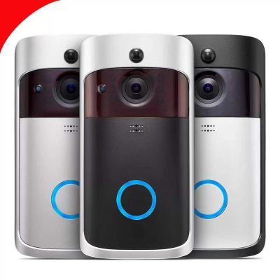 China Modern Visual Doorbell V5 WiFi Security Door Bell Camera Video Record Surveillance Night Vision Intercom Smart Wireless Home Door for sale