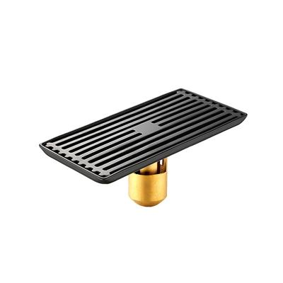 China Modern Custom Size Lengthened Stainless Steel Floor Drain Black Shower Drain for sale