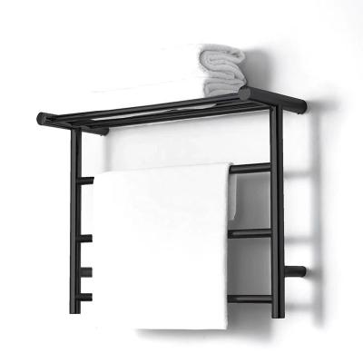 China Heater Wholesale Stainless Steel Wall Mounted Double Towel Holder Rack Bathroom Metal Towel Rack Shelf Towel Storage Rack for sale