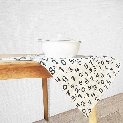 China Viable Home LOGO 100% Cotton Canvas Embroidered Tea Towel Set Hanging Customized Printed Waffle Kitchen Towel for sale