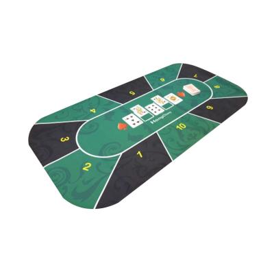 China 10 Players Poker Table 180*90*0.2cm Natural Rubber Bottom Texas Polyester Stand Up Poker Set Mats for sale