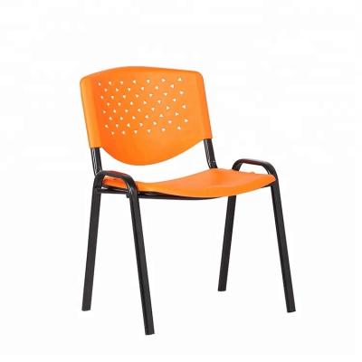 China Orange Elevator Chair Office Chair Conference Chair Without Wheels for sale