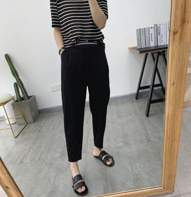 China Anti-wrinkle black, cool and breathable pants like a mask fall 2021 high fashion clothing pants for sale