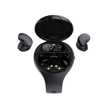 China Hot Selling Touch Screen Fashion Design Stereo Radio Earbuds Sweatproof Tws Earphone Waterproof Smart Watch for sale