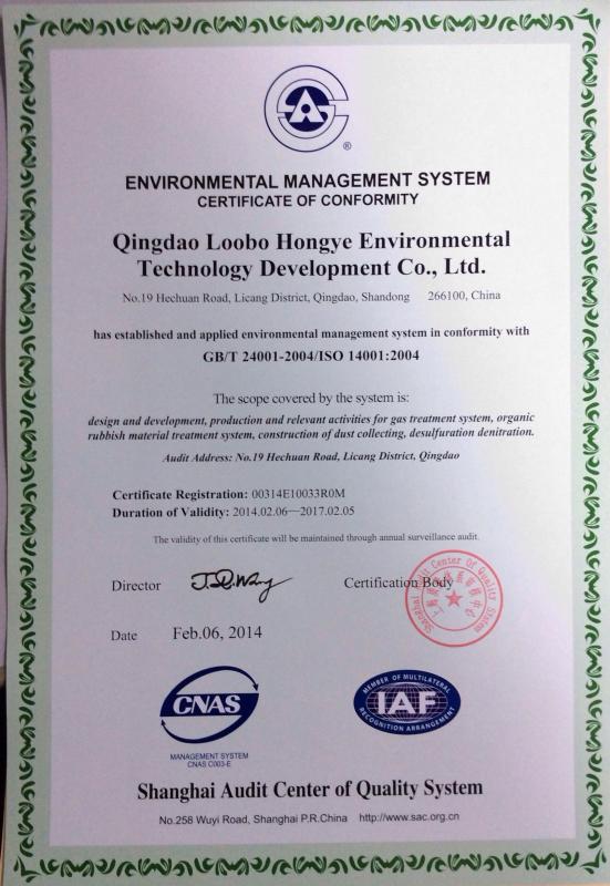 ISO14001 - Qingdao Loobo Environmental Protection Technology Co.,Ltd