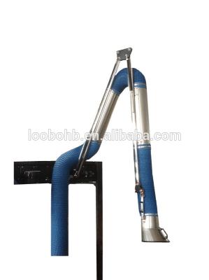 China Fume gas exhaust arm with multiple joints in wall mounted type, flexible collection arms for sale