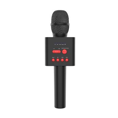 China Best Bluetooths Handheld Microphone Wireless Handheld Microphone for Singing and Karaoke Home Theater with LED for sale