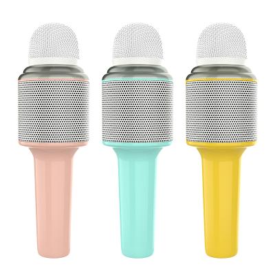 China Handheld Microphone Microphones Wireless Karaoke Bluetooths Mike Portable Wireless Microphone with LED Lights Mini Wireless Mic for Kid Singin Toys for sale