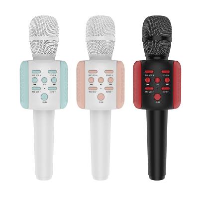 China Child Handheld Toy Wireless Karaoke Microphone Handheld USB Microphone Wireless Mike and Microphone Speaker for Kids Festival Gifts Cardioid Mic for sale