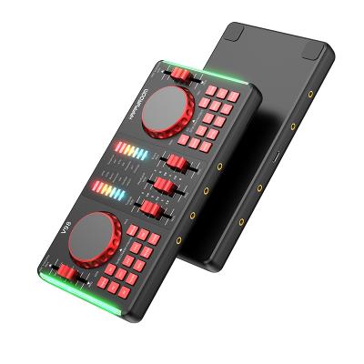 China Professional V98 Live Broadcast Equipment Sound Card Sound Card Recording Set Live Broadcasting Equipment Live Microphone for sale