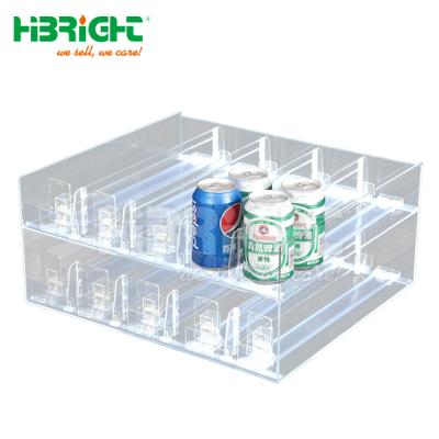 China Double Sided Supermarket Shelf Divider Plastic Shelf Display Pusher for sale