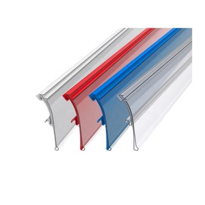 China Easy Installation Plastic Supermarket Shelf Data Strip Label Holder PVC Price Sign Holder for sale