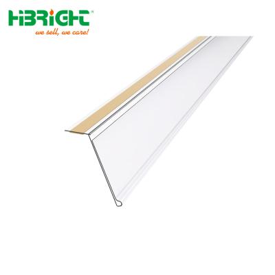 China Easy Installation Supermarket PVC Price Sign Holder Shelf Data Strip Label Holder for sale