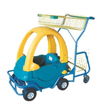 China Kids Fun Shopping Trolley Mall Baby Shopping Cart Unveiling Kids Play for sale