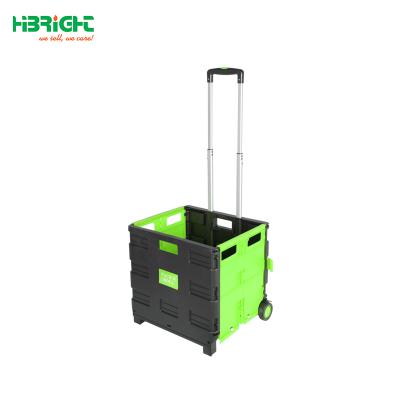 China Plastic foldable travel shopping cart, foldable luggage cart, plastic foldable cart for sale