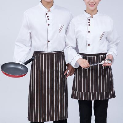 China Factory direct unisex comfortable work coat factory restaurant chef clothing uniforms sets for sale