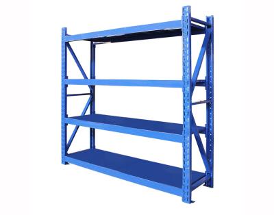 China 700kg Four Layer Warehouse Storage Shelves Warehouse Storage Racking Metal Shelving for sale