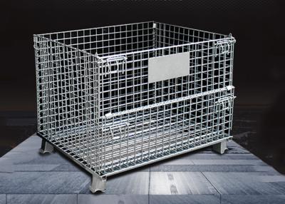 China Durable Wire Mesh Storage Cages / Industrial Storage Cage Movable for sale