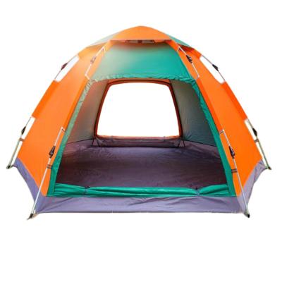 China Hexagonal Automatic Camping Tent Tents Outdoor Diamond Ground Nail Hexagon Heavy Duty for sale