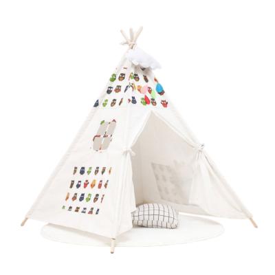 China China Sale Indian Trigone/V-type Nail Style Ground Floor House Use Cotton Canvas Child Tent Kids Play Outdoor Camping Tent for sale