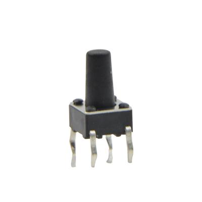 China Black Passive Electronic Components Waterproof Tact Switch 6x6 With Copper Pin for sale