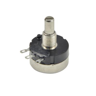 China RV24YN 24mm Carbon Composition Potentiometer / Metal Shaft Single Turn Potentiometer for sale