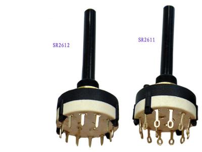 China 1 Polen 12 Bandschalter-Drehschalter des Positions-Kohlenstoff-Kompositions-Potenziometer-26mm zu verkaufen